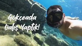 Gökçeada - Imroz Uğurlu Plajı'nda Dalış Yaptık! | Gizli Liman ve Mağarayı Keşfettik!