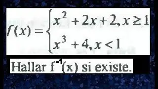 Función inversa,hallar la función inversa si existe, dominio de la función inversa
