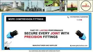 MDPE Compression Fittings |Compression Fittings |MDPE Pipe Fittings #pipefittings @Gokulpolyvalves