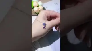Women's Fashion Sterling Silver Crystal Dolphin Pendant Necklace