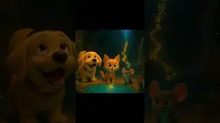 puppy kitten and mouse adventure journey 😍 #cartoon #animation #ai #shorts #cat #pets #puppy #kids