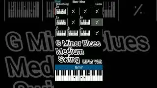 Best Exercise For G Minor Blues Chords Progression Swing Jazz Piano