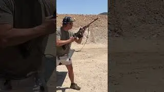 Ruger Gunsite Scout .308 rifle; steel plate was only @ 50 yards.