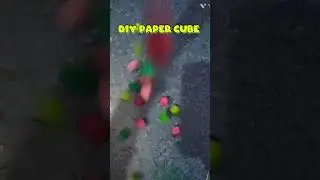 Diy paper cube making idea #shorts #trendingshorts #viralshorts #papercube #papercraft