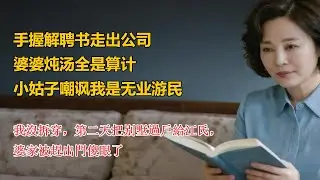 手握解聘书走出公司，婆婆炖汤全是算计，小姑子嘲讽我是无业游民，我沒拆穿，第二天把别墅過戶給江氏，，婆家被趕出門傻眼了#家庭倫理 #電影 #故事分享 #故事 #故事頻道 #養老生活