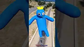GTA V ROBLOX BLUE VS SPIDERMAN in Stickman Ragdoll