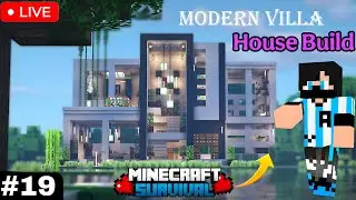 Survival Series House Building In Minecraft Live Day-19 #live