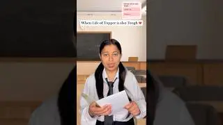 When Life of Topper is also Tough 💔 #comedy #funny #school #topper #reality #shorts