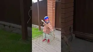 Сделали сами лук и стрелы, Федя очень просил!) #многодетнаясемья