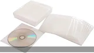 HAPLIVES CD/DVD/BluRay Sleeves,Double-Sided Refill Plastic Sleeve for CD and DVD Storage Binders,10