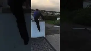 Parkour with friend at carclaze school
