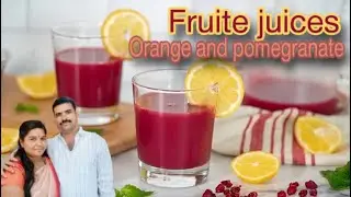 Fruite juice of orange and pomegranate 🍊🍊