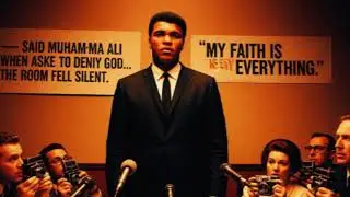 MY FAITH IS EVERYTHING&rdquo; &mdash; SAID MUHAMMAD ALI WHEN ASKED TO DENY GOD&hellip; THE ROOM FELL SILENT