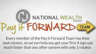 National Wealth Center Pay it Forward Team System & Rotator's