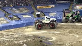 Monster Jam 2022 Total Mortgage Arena 2 Wheel Skills Just Get Er Done II Brandan Tulachka.