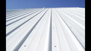 Commercial Metal Roof Restoration #roofrestoration #commercialroofing #roofpainting #roofcoating