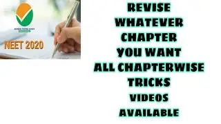LAST ONE DAY FOR NEET 2020/ REVISE ANY CHAPTER YOU WANT