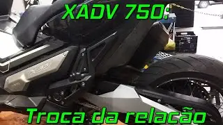 XADV 750: Troca da rela&ccedil;&atilde;o