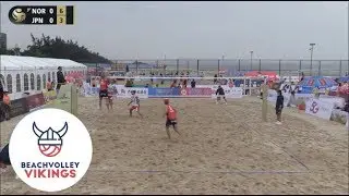 Mol.A/Sorum (NOR) vs. Nishimura/Shibata(JPN) 2019 FIVB Jinjiang 1. pool game