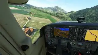 @Dalton-Flightsimclips | LSGT Gruy&egrave;res, VFR Approach/Landing RWY 35, Cessna 172 Skyhawk 🏰📽