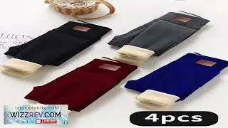 4pc Women Winter SportLeggings High Waist Thick Wool Pants Warm Velvet Thick