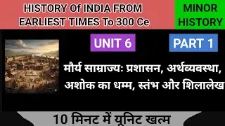 BA 1st Semester History  Unit 6 History of India (Earliest to 300 CE) | Minor History Notes #du#sol