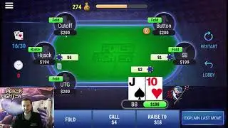 Poker Fighter Training Video - Jack-Ten Offsuit BB vs HJ