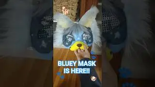 time lapse of the BLUEY MASK!!!! #bluey #mask #dog #gear