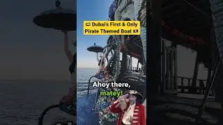 Dubai&rsquo;s First Pirate Boat & Jack Sparrow on-board ☠️ #newindubai #budgetfriendly #dubai #dubailife
