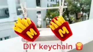 DIY French Fry Keychain Made From Fuzzy Wire 🧁