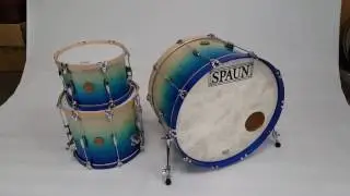 Spaun Revolutionary Series Drum Kit in Blonde to Royal Fade
