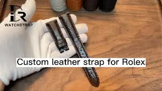 Custom Lizard leather strap replacement for Rolex watch 20mm | Drwatchstrap