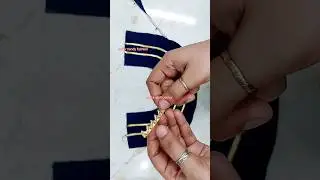 neck cutting and stitching/neck design/samosa lace/designer neck/neck for kurti frock/gota patti