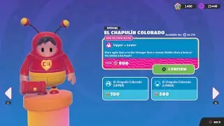 Fall Guys El Chapul&iacute;n Colorado Skin + Emote Closer Look