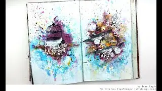 Art Journal Page ft Viva Las VegaStamps || 