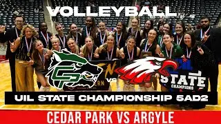 Cedar Park vs Argyle 5AD2 UIL State Championship | Match Point Exchange #Volleyball