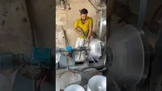 A superb young man making a stainless steel large bowl in its own factory #short #bowl #viral