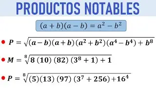 4 PRODUCTOS NOTABLES - 3 problemas resueltos  (Diferencia de Cuadrados) - ÁLGEBRA