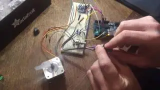 First prototype microscope remote focus knob