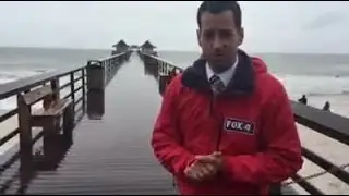 Naples Pier Closed Due To Weather From Tropical Depression Nine