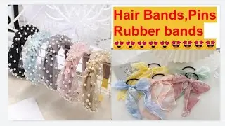 Beautiful Hairbands, Rubber Bands, Hair Pins with Attractive Designs 🤩