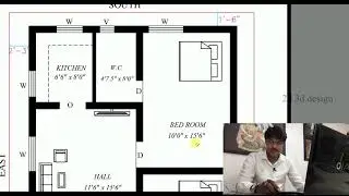 28 x 34 North face house plan  ll 083