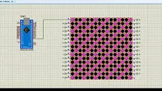 Matriz 16x16 de Neopixel LED RGB  WS2812B  en PROTEUS con ARDUINO