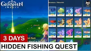 [All 3-Days] Delaroche's Fishing Journey Hidden Quest (60 Primogems Reward) | Genshin Impact