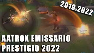 Aatrox Lua Sangrenta Edição de Prestigio (2022) - Spotlight e Comparação (2019x2022)