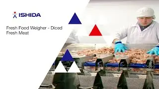Ishida Fresh Food Weigher. Application: Diced Fresh Meat