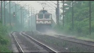 Fretting & Fuming Paschim Express Sucks In Hot Air at Bagwada Station, Gujarat