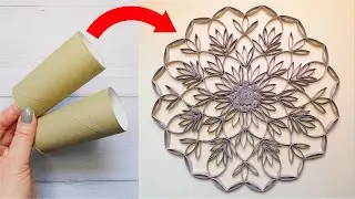 Amazing Wall Decor DIY Idea 😍 Toilet Paper Rolls Recycling Craft ♻️ Easy Handmade Decoration