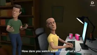Caillou watches adult movie/grounded