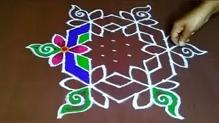 9*5 beautiful  new rangoli design 🌷festival rangoli 🌷 traditional rangoli 🌷@jeevanarangoli505